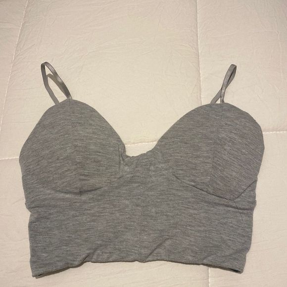 𝅺Siren’s grey crop top - Picture 1 of 3